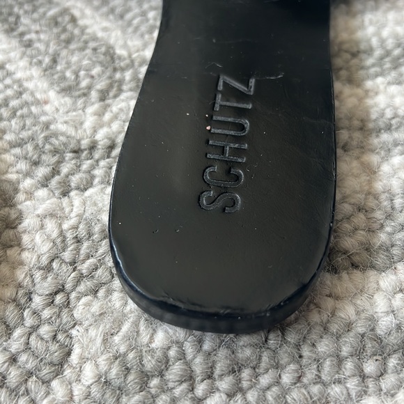 SCHUTZ Black and Silver Studded Sandals - Picture 10 of 11